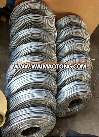 Electro Galvanized and Hot DIP Galvanized Steel Cable 6X7 +PP for Fishing Rope